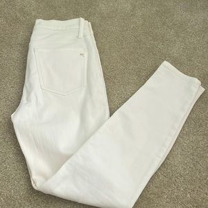 Madewell 9” high rise skinny white denim